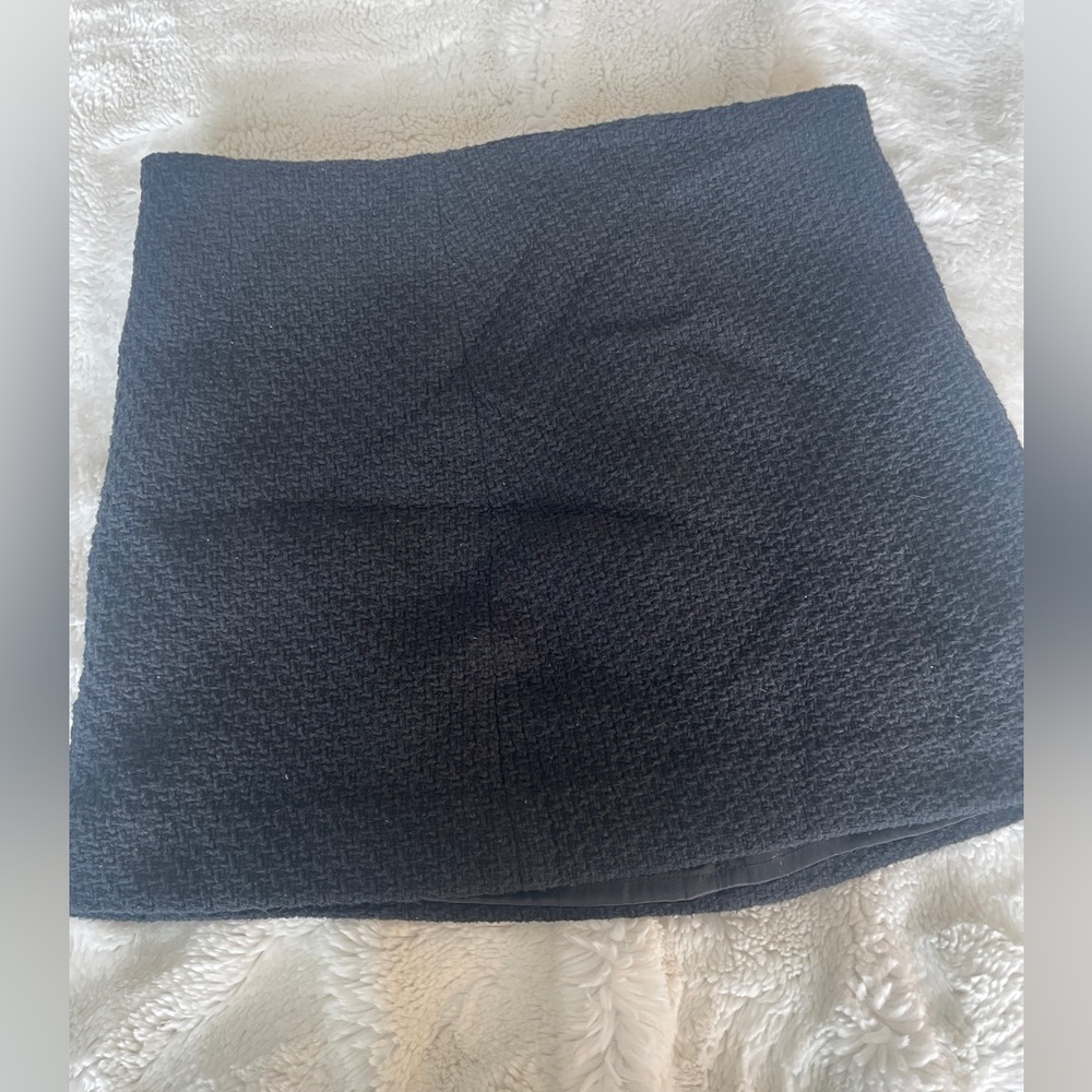 Mango black quilted skirt